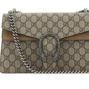 Gucci Brown and Tan Shoulder Bag with Iconic Design